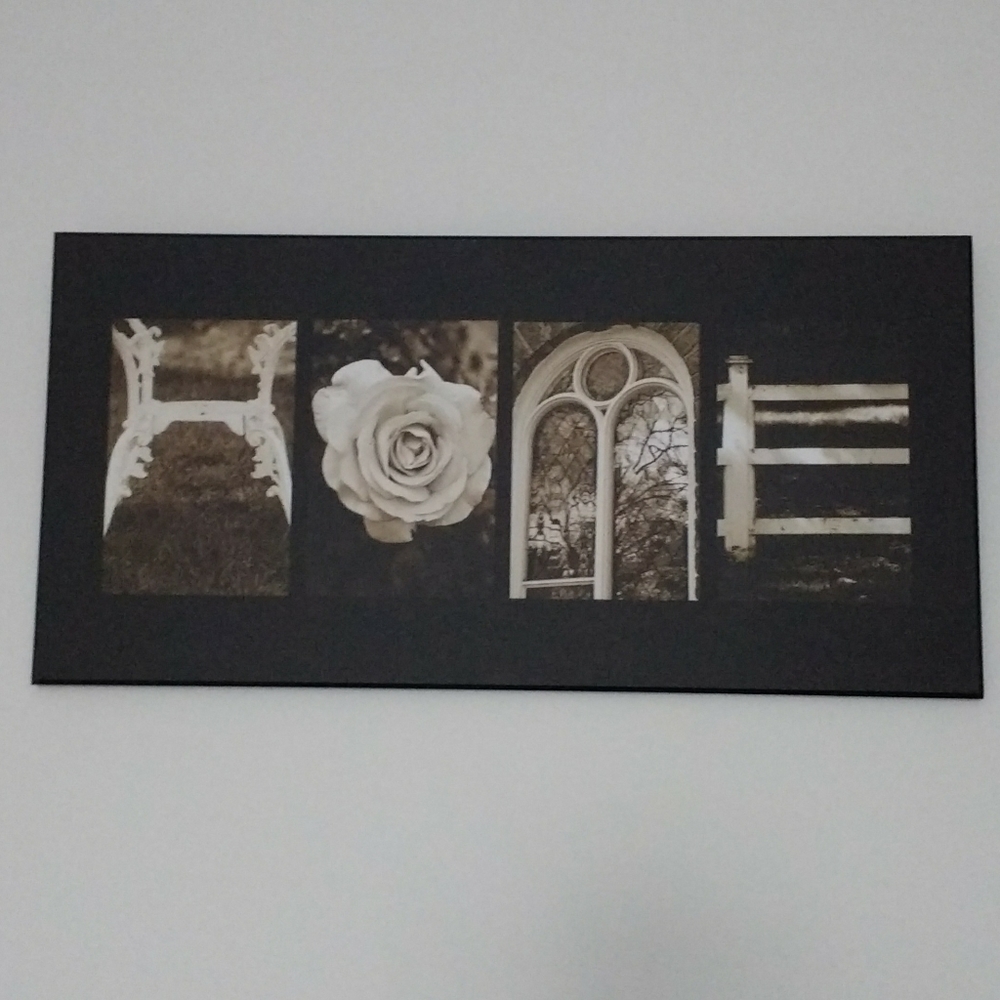"HOME" Alphabet Photography Plaque